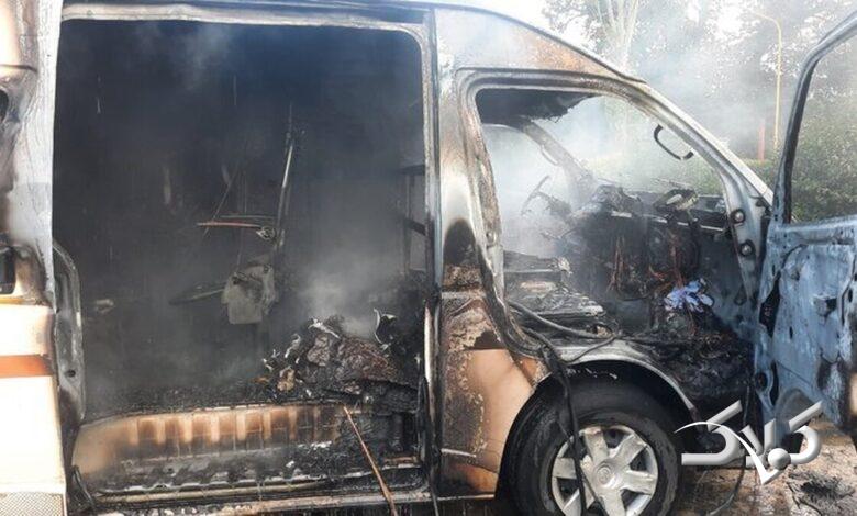 آتش زدن آمبولانس