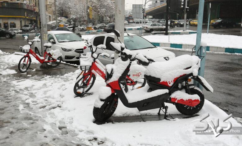 بارش برف زمستانی در تهران