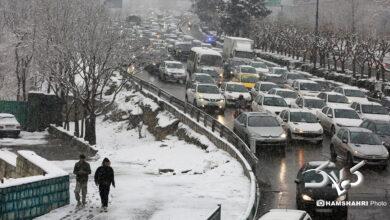 روز برفی تهران