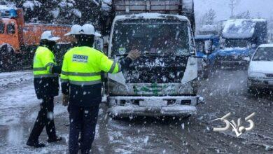 بارش برف - جاده - محدودیت تردد