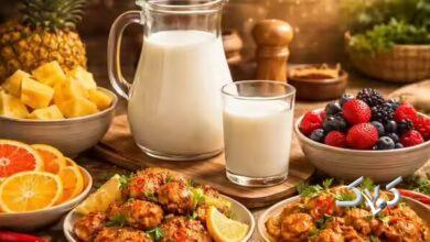 ترکیب شیر با غذاها