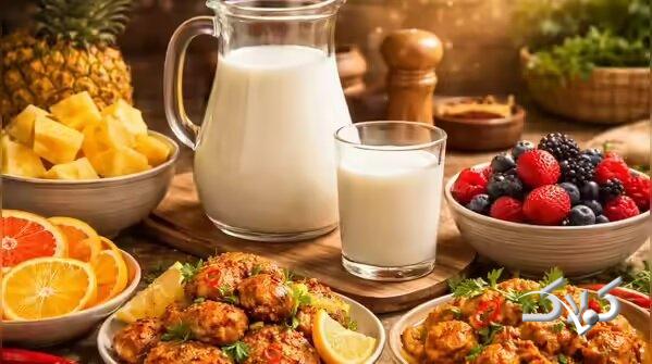 ترکیب شیر با غذاها