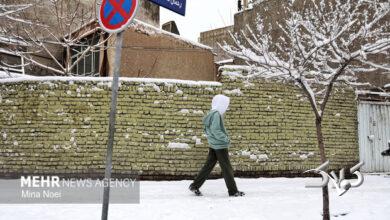 بارش برف در شرق و شمال استان سمنان؛ روند کاهش دما تداوم یافت