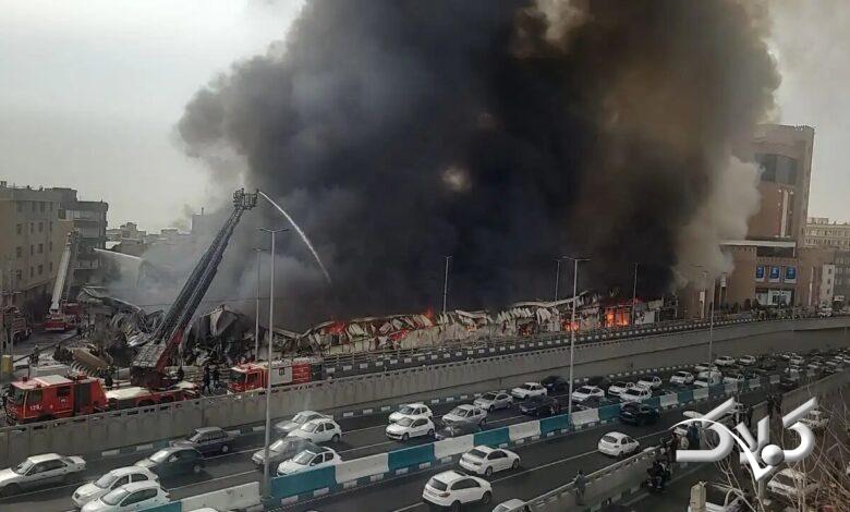 آتش سوزی بازارچه غرب تهران