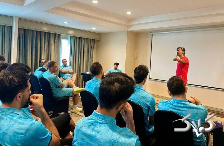 برگزاری جلسه فنی تیم ملی فوتسال ایران در روز بازی با افغانستان