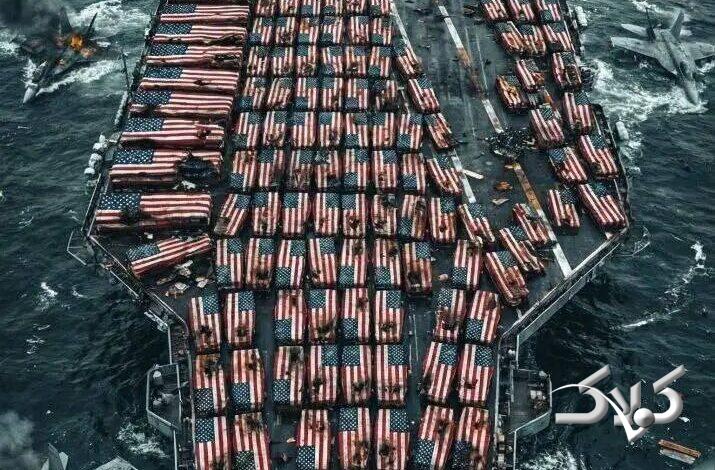 پیام تصویری سپاه به ناو آمریکایی: خلیج فارس گورستان شما میشود