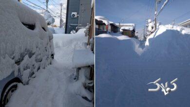 شکسته شدن رکورد برف در شمال ژاپن با دو کشته + ویدیو
