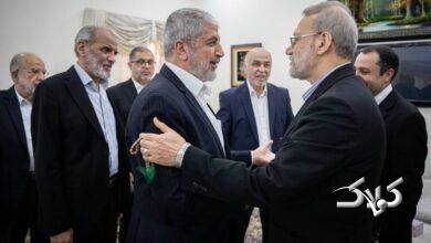 دیدار صمیمی لاریجانی با رهبران حماس در قطر +عکس