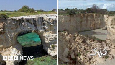 «طاق عشاق» ایتالیا در روز ولنتاین فرو ریخت +ویدیو