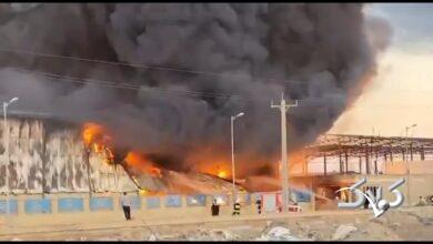 آتشسوزی بزرگ در آبادان؛ شهرک صنعتی طعمه حریق شد +ویدیو