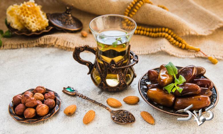 چای - خرما - غذا - سفره - غذاهای ماه رمضان افطاری - افطاری ساده و کم هزینه