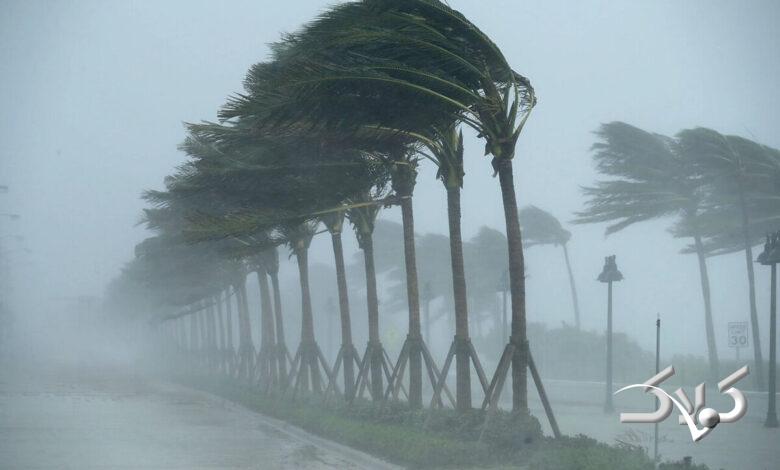 وزش باد - رگبار باران - طوفان