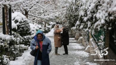 بارش برف زمستانی در تهران