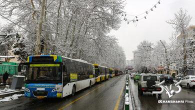 بارش برف زمستانی در تهران