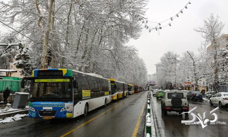 بارش برف زمستانی در تهران