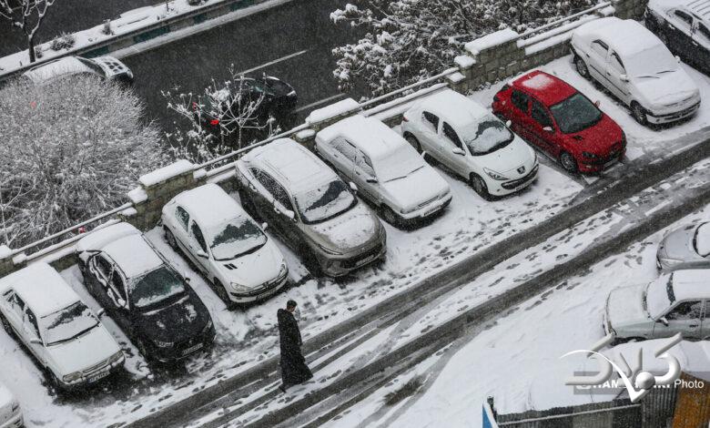 بارش برف زمستانی در تهران
