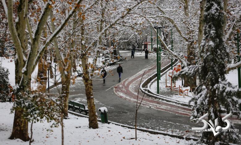 بارش برف زمستانی در تهران