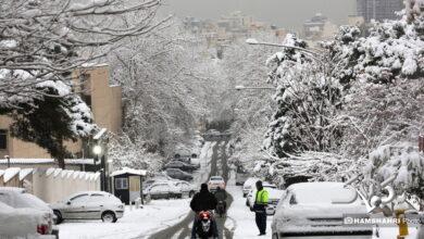 روز برفی تهران