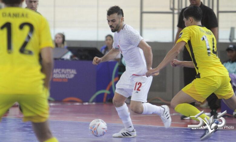 دیدار تیم ملی فوتسال ایران مقابل مالزی