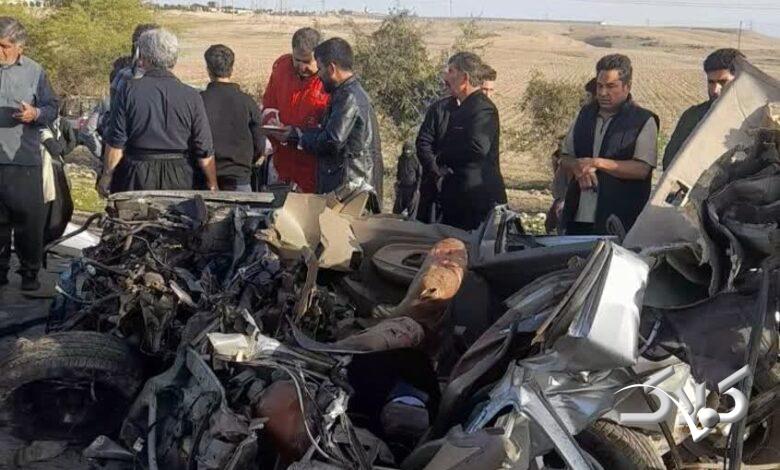 حوادث برخورد نیسان و پژو با اتوبوس