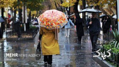 وزش باد شدید و بارش باران در همدان