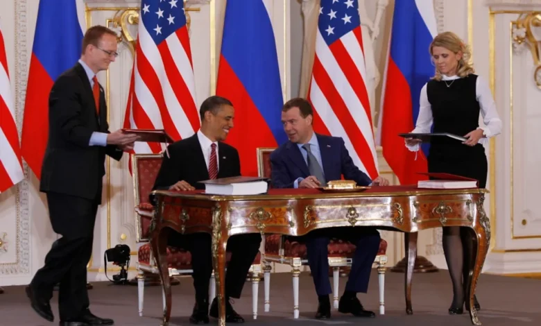 امضای پیمان نیواستارت توسط اوباما و مدودف در سال ۲۰۱۰