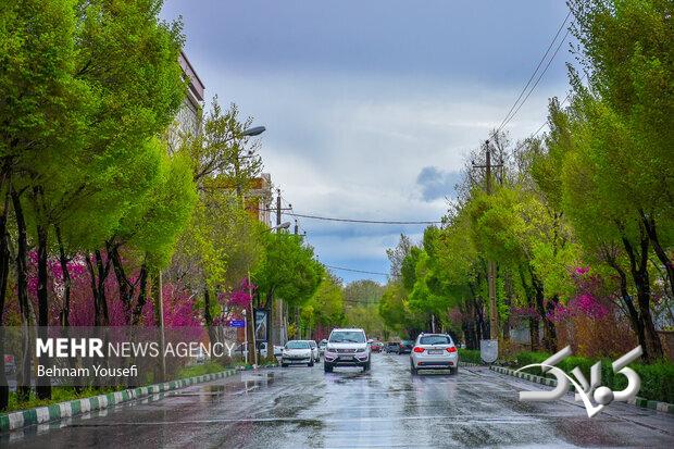 بارش باران در سواحل دریای خزر و نیمه غربی کشور