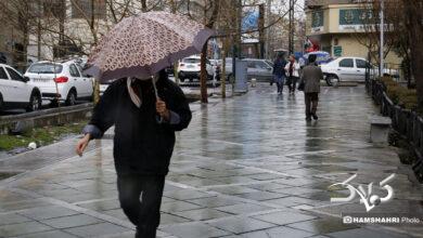 بارش باران و برف در پایتخت