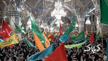 ببینید| اثر حماسی مهدی سلحشور در حرم امام رضا(ع)