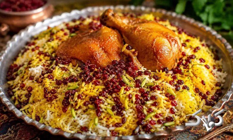 زرشک پلو با مرغ