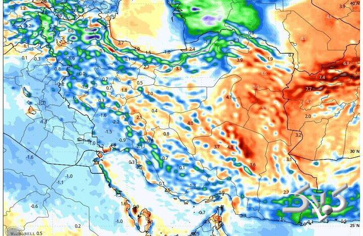 هشدار رگبار بارشهای تابستانی در ۱۰ استان؛ کاهش دمای تهران از دوشنبه