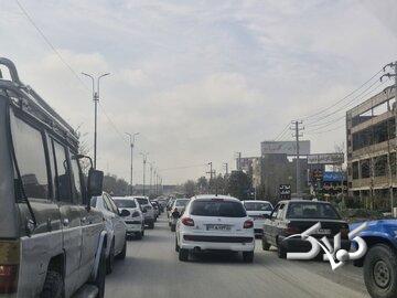 ترافیک در محورهای منتهی به تهران/ این مسیر همچنان مسدود است