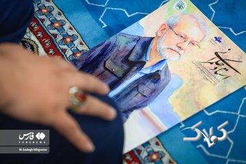 نصب سنگ مزار شهیدان لاریجانی+ تصاویر