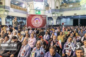 مراسم سالگرد سردار سلامی/ از چهرههای دولت پزشکیان در صف اول تا اندوه مخبر در مراسم/ حدادعادل هم بود