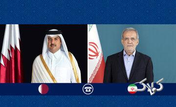 قدردانی پزشکیان از نقش قطر در روند توافق و کاهش تنشها/ شیخ تمیم: ملت ایران همواره در کنار رهبری و مسئولان کشور خود ایستاده است