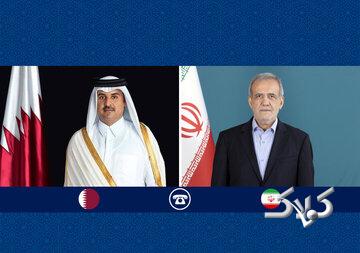 قدردانی پزشکیان از نقش قطر در روند توافق و کاهش تنشها/ شیخ تمیم: ملت ایران همواره در کنار رهبری و مسئولان کشور خود ایستاده است