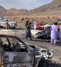 مرگ کودک و پدر و مادرش در تصادف شاخ به شاخ/ صحنه دردناک در جاده خاش/ هشدار عکس دلخراش