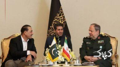 سرپرست وزارت دفاع و پشتیبانی نیروهای مسلح در دیدار با فرمانده ارتش پاکستان