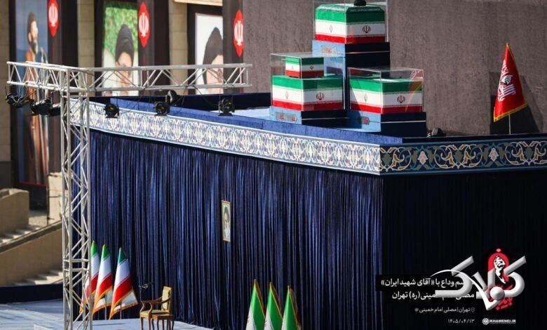 تشییع رهبر شهید - بدرقه آقا - مصلای تهران - مصلی