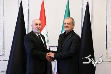دیدار پزشکیان با همتای عراقی/ رییس دولت درباره دوستی ملتهای ایران و عراق چه صفاتی به کار برد