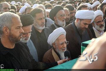 تفسیر فرزند آیت الله جوادی آملی از «نماز پدر بر پیکر رهبر شهید»؛ چرا از دو تعبیر «شهید» و «قتیل» استفاده شد؟