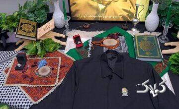 حسن روحانی در منزل شهید علی لاریجانی/ احوال پرسی با فرزند شهید/ لباس خادمی لاریجانی هم بود + تصاویر