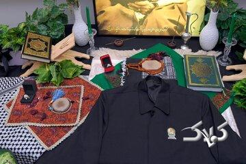 حسن روحانی در منزل شهید علی لاریجانی/ احوال پرسی با فرزند شهید/ لباس خادمی لاریجانی هم بود + تصاویر