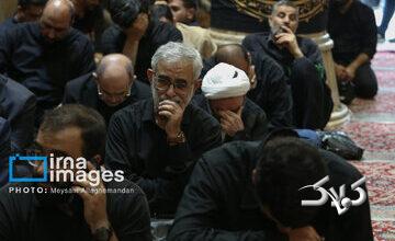 مهدی هاشمی در مراسم بزرگداشت دختر حدادعادل/ فرید حداد عادل و داماد حداد در کنار باقری کنی/ الهام و جنتی هم بودند+ تصاویر