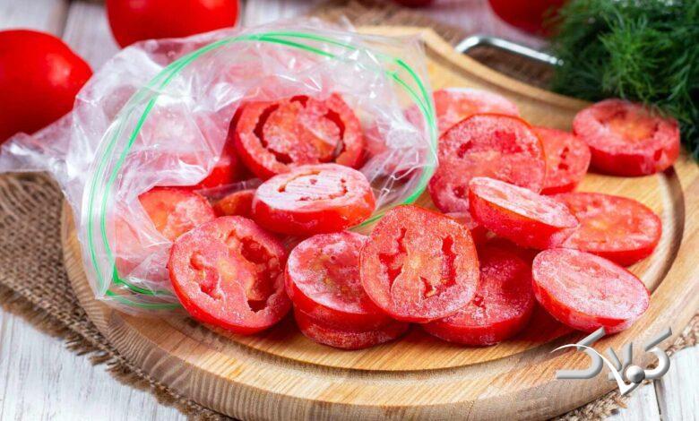 بهترین روش نگهداری گوجه فرنگی در فریزر