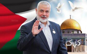 دیوارنگار جدید خیابان جمهوری تهران با عکس اسماعیل هنیه