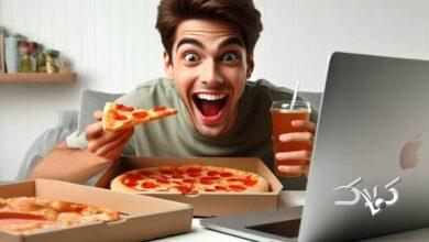 شام خوردن جلوی تلویزیون